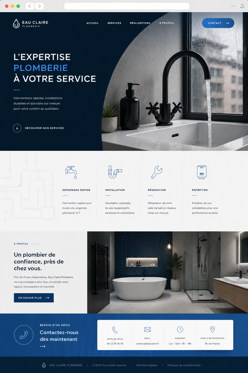 Plomberie · style propre